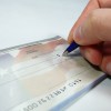 writing a check